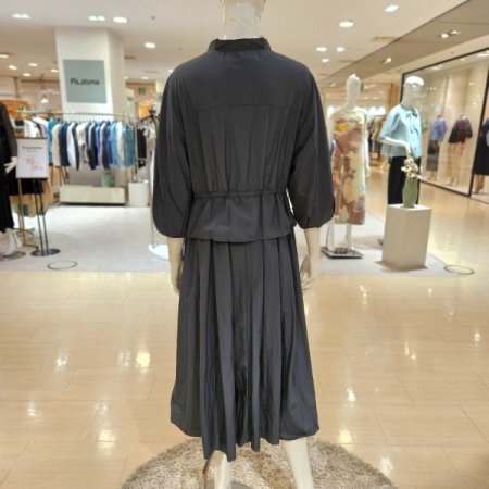 허리스트링 집업 롱원피스