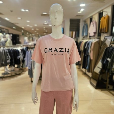 큐빅 레터링 반팔 티셔츠