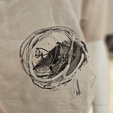 라운드넥 프린팅 티셔츠