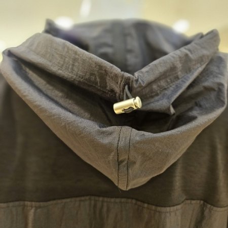 앞 밑단 밴딩 프린팅 7부후드 티셔츠