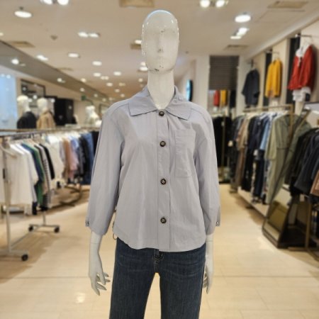 밑단 뒷 스트링 카라 7부 재킷