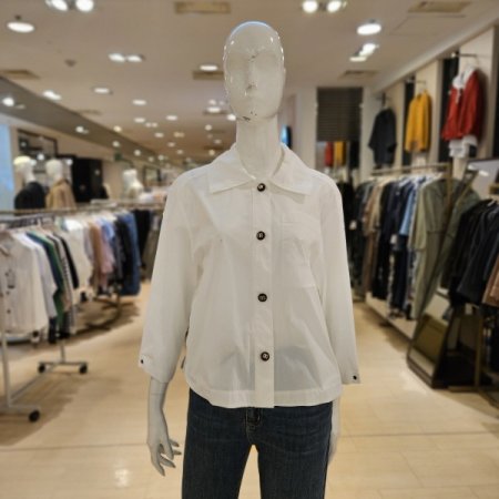 밑단 뒷 스트링 카라 7부 재킷