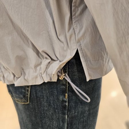 밑단 뒷 스트링 카라 7부 재킷