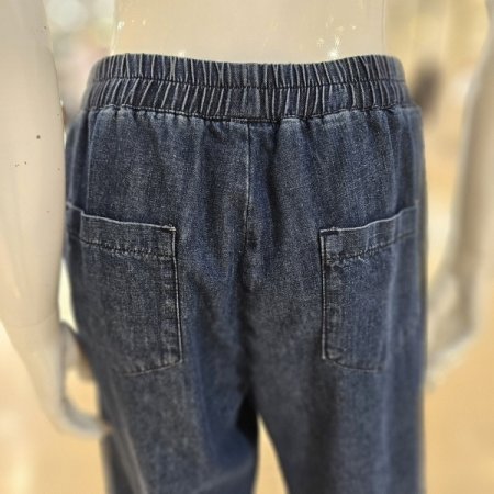 앞포켓 밴딩 배기 데님팬츠