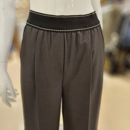 허리밴딩 핀턱 와이드팬츠