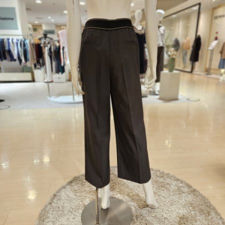 허리밴딩 핀턱 와이드팬츠