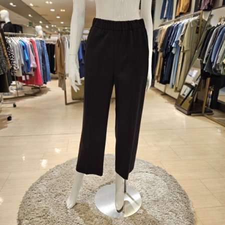 허리밴딩 스판 일자와이드팬츠