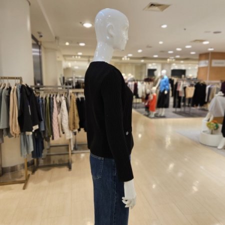 물결라인 플리츠 단추 재킷