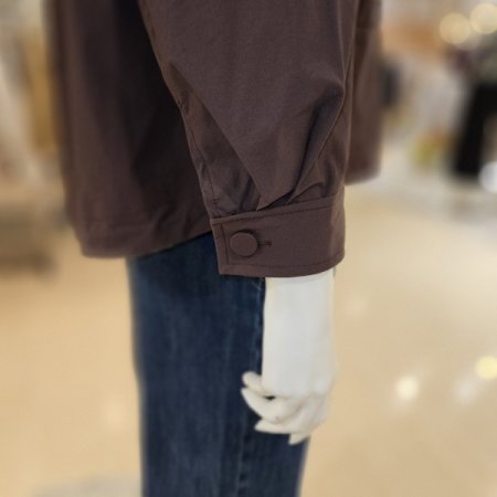 밑단스트링 단추 후드 점퍼