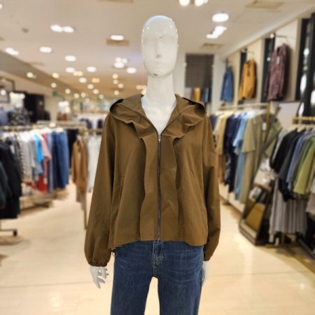 프릴 집업 후드 점퍼