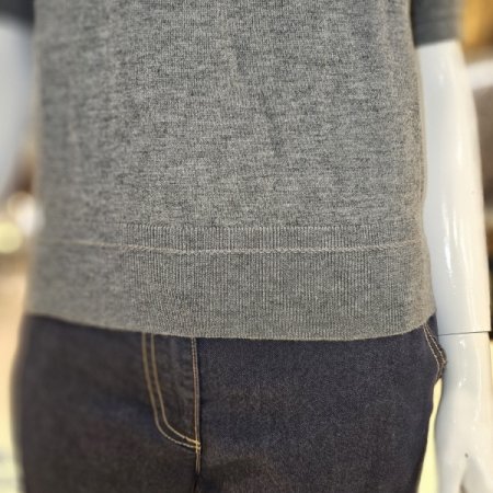 울혼방 터틀넥 반팔 니트