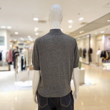 울혼방 터틀넥 반팔 니트