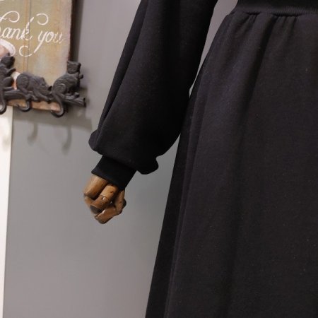 반집업 후드 롱원피스