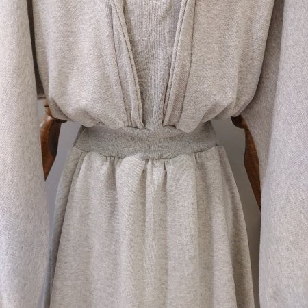 반집업 후드 롱원피스