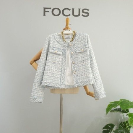 앞 포켓 트위드 자켓