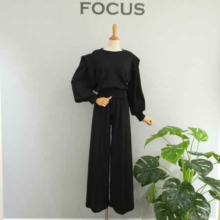 핀턱 포인트 팬츠 세트