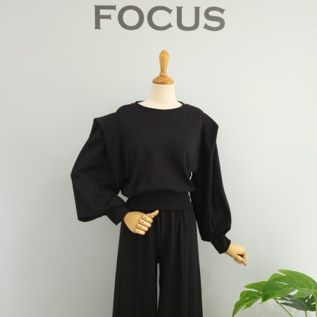 핀턱 포인트 팬츠 세트