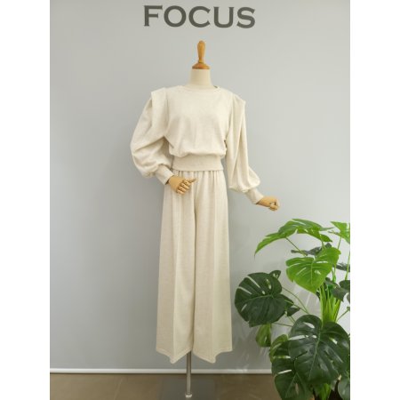 핀턱 포인트 팬츠 세트