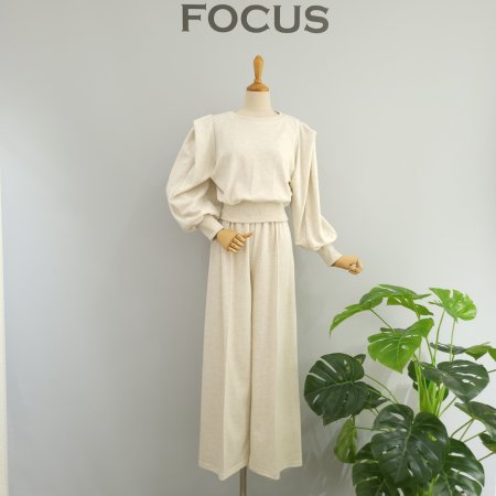 핀턱 포인트 팬츠 세트