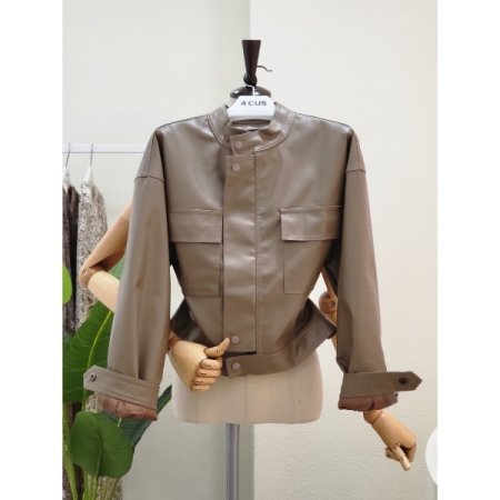 앞포켓 페이크 라이더 자켓