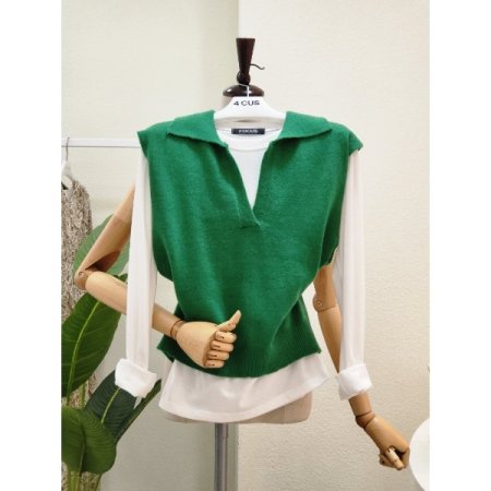 카라 니트 베스트