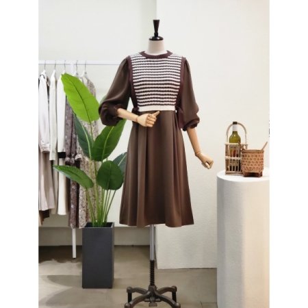 베스트 포인트 롱 원피스 세트