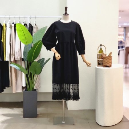 레이스 포인트 벌륜 롱원피스