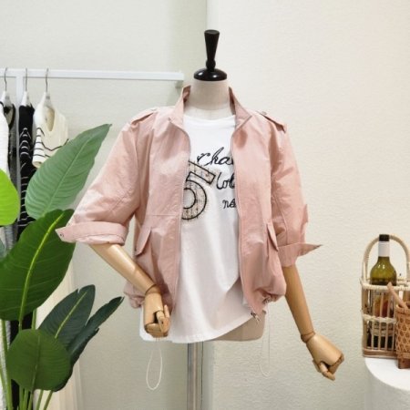 썸머 스트링 집업 점퍼