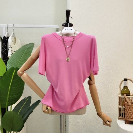 솔리드 아이스 라운드 니트