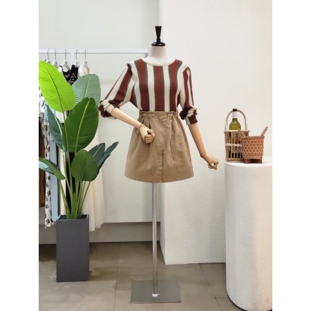 투포켓 스트링 미니 스커트