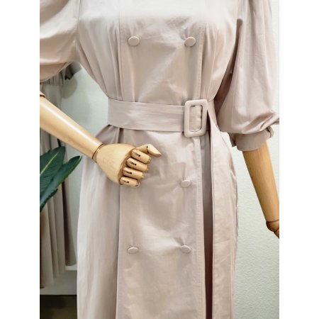 더블 포인트 벨티드 롱원피스