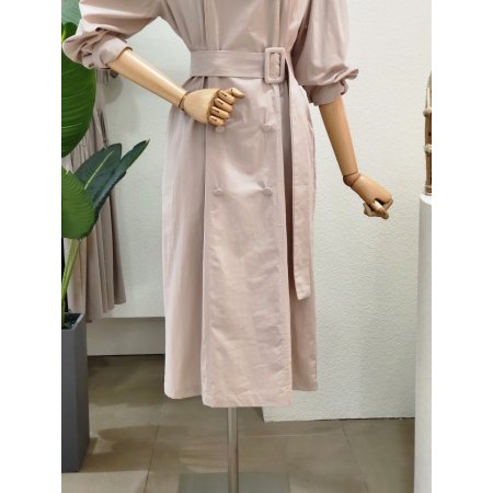 더블 포인트 벨티드 롱원피스