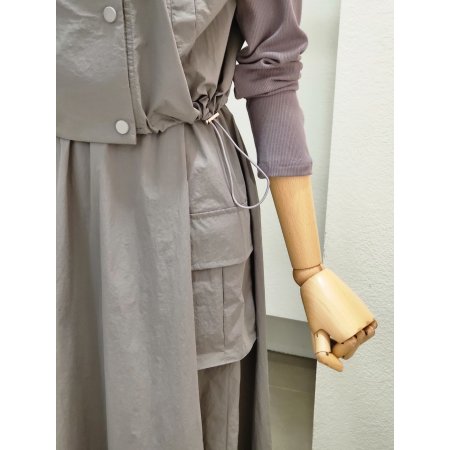 하이넥 베스트 원피스 세트