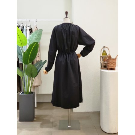 지퍼 포인트 스트링 롱원피스