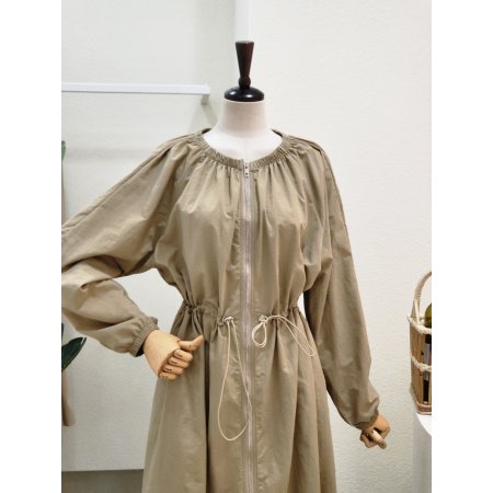 지퍼 포인트 스트링 롱원피스