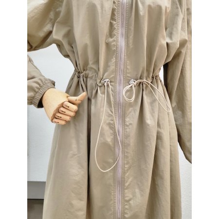 지퍼 포인트 스트링 롱원피스