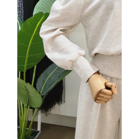 퍼프 티셔츠 외이드 팬츠 세트