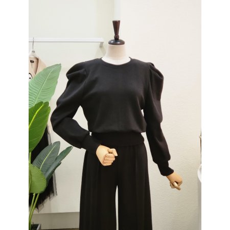 퍼프 티셔츠 외이드 팬츠 세트