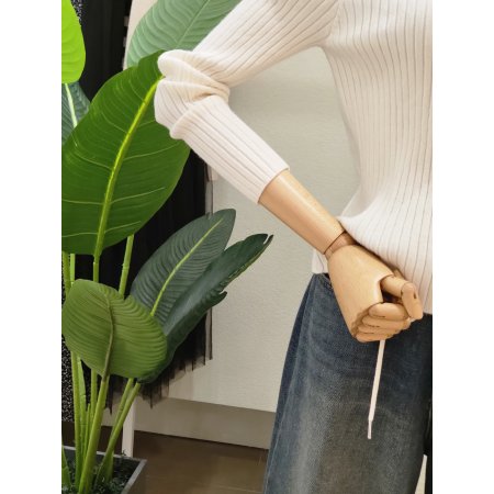 골드 버튼 스퀘어넥 가디건