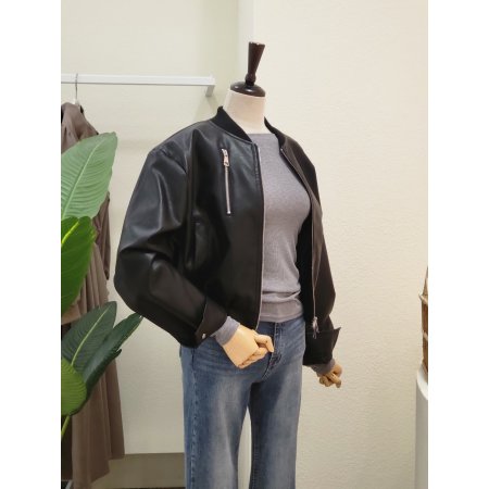 노카라 래더 숏 점퍼