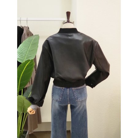 노카라 래더 숏 점퍼