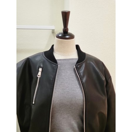 노카라 래더 숏 점퍼