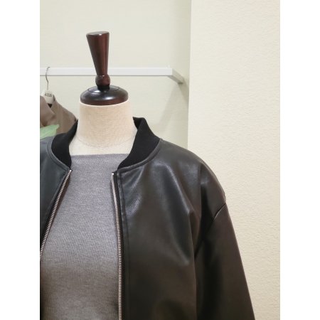 노카라 래더 숏 점퍼