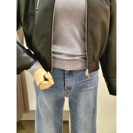 노카라 래더 숏 점퍼