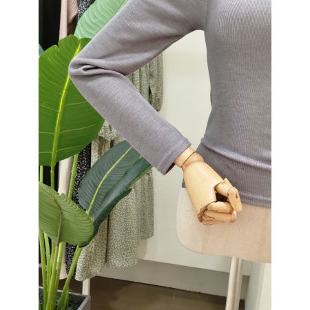 언발런스넥 트임 티셔츠