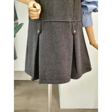 헤링본 미니 원피스 블라우스 세트