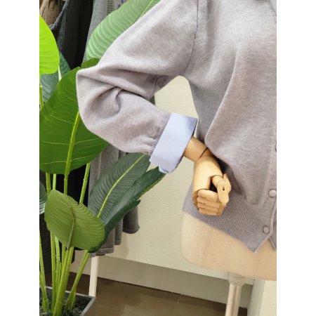 셔츠 레이어드 브이넥 니트