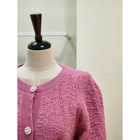 쥬얼리 버튼 라운드 가디건