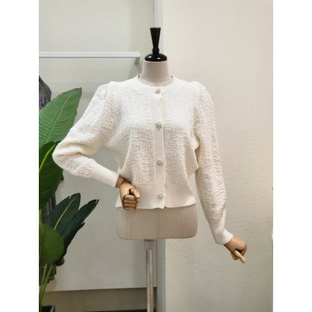 쥬얼리 버튼 라운드 가디건