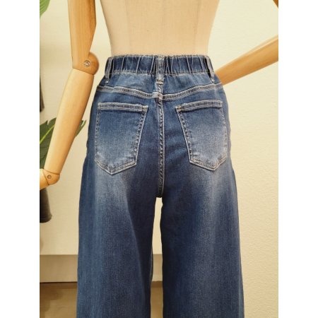 비비드 와이드 데님 팬츠